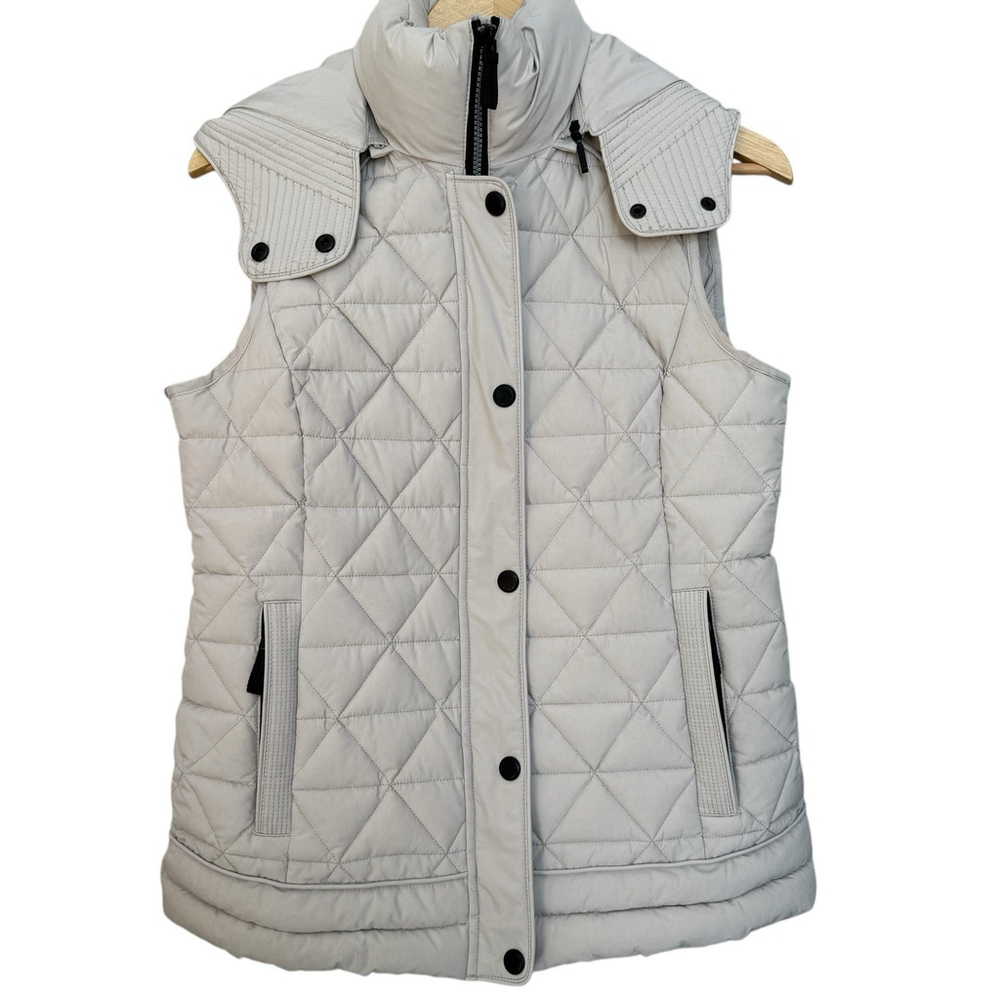 ANDREW MARC NEW YORK Light Buff-Beige Lightweight Quilted‎ Vest Size Small